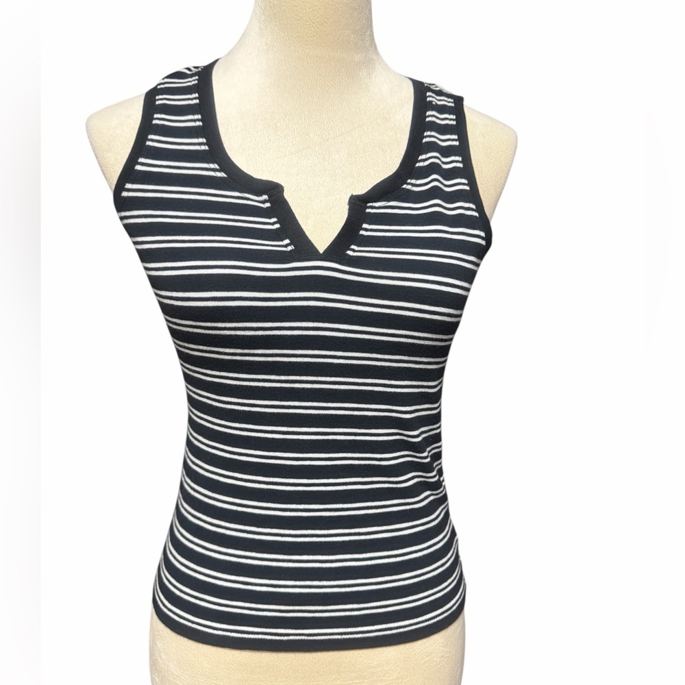 Rachel Zoe Monochrome Striped Tank Top
